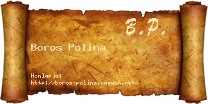 Boros Polina névjegykártya